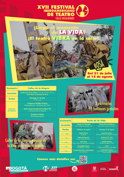 El Festival Iberoamericano de Teatro llega a las calles de Bosa, del 31 de julio al 14 de agosto