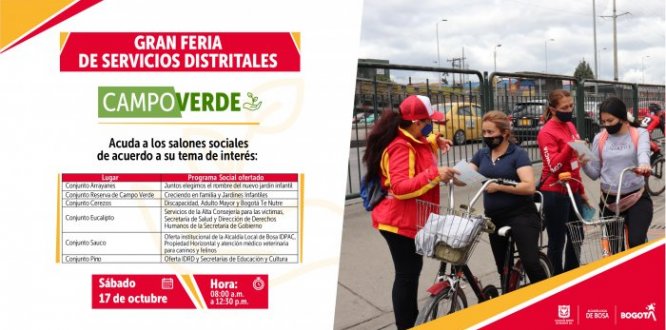 Servicios del Distrito y la Alcaldía de Bosa llegan a Campo Verde