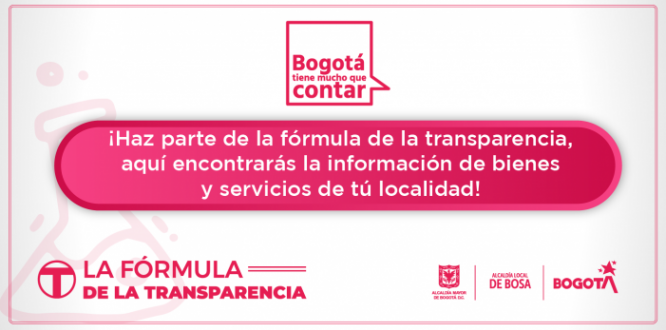 La Alcaldía Local de Bosa, en el marco de la “Fórmula de la Transparencia”, construyó una herramienta sistematizada para georreferenciar los más de 30 proyectos de inversión a través de los que se han entregado bienes y servicios para la comunidad de bosa durante la administración, esta poderosa herramienta brindará información sobre las acciones implementadas, beneficiarios y más.