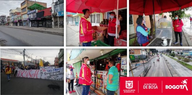 Con marchas y manifestaciones sociales, terminó cuarta jornada de Cuarentena General en Bosa Con marchas y manifestaciones sociales, terminó cuarta jornada de Cuarentena General en Bosa