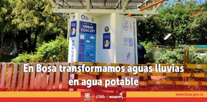 En Bosa se transforman las aguas lluvias en agua potable