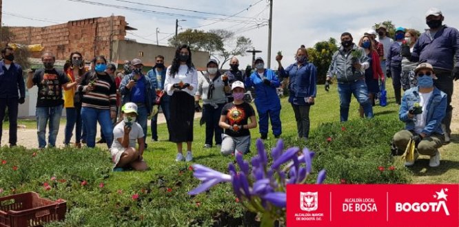 Bosa Reverdece de la mano de sus ciudadanos Se plantaron 1.730 plantas
