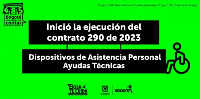  En el marco de la ejecución del contrato 290 de 2023 suscrito entre la Alcaldía Local de Bosa y Entis Laboratorio Ortopédico S.A.S. 