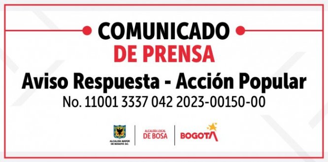 COMUNICADO DE PRENSA: AVISO RESPUESTA ACCIÓN POPULAR