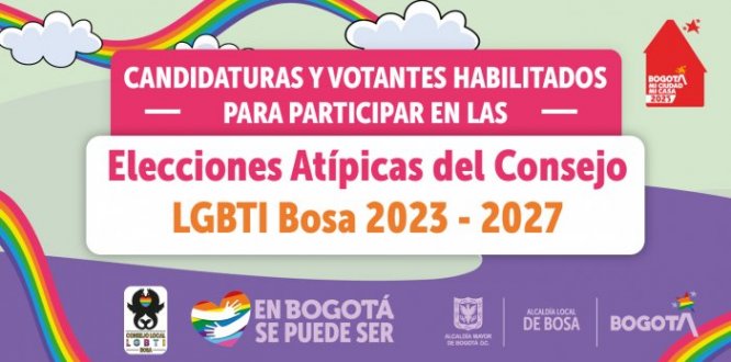 CANDIDATURAS Y VOTANTES HABILITADOS PARA PARTICIPAR EN LAS ELECCIONES ATÍPICAS DEL CONSEJO LOCAL LGBTI PERÍODO 2023-2027
