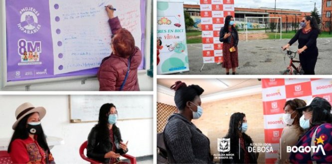 Durante 7 horas, la alcaldesa de Bosa recorrió las 5 UPZ para dialogar con las bosunas.