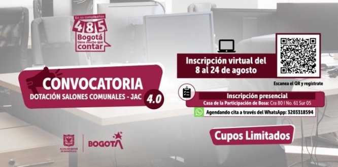Convocatoria Dotación Salones Comunales 4.0