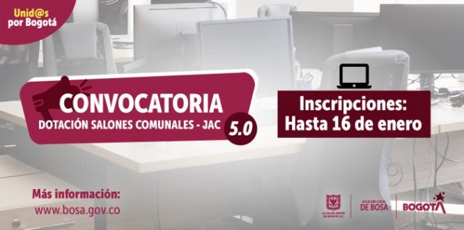 Convocatoria, dotación de Salones Comunales