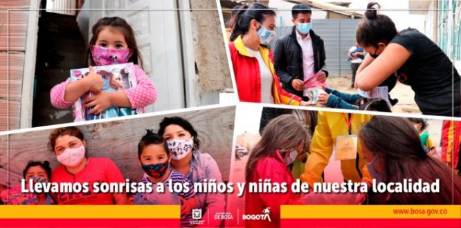 Funcionarios de la Alcaldía Local de Bosa entregan regalos a los más pequeños