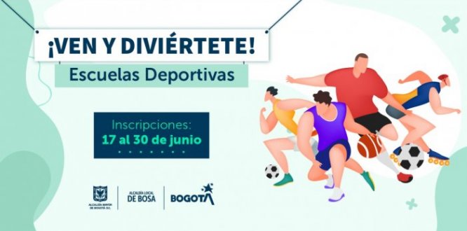 Vuelven las Escuelas Deportivas a Bosa Hasta el 30 de junio estarán habilitadas las inscripciones