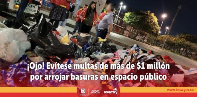 En noviembre hemos realizado 15 visitas para evitar el arrojo de basura en el espacio público de Bosa