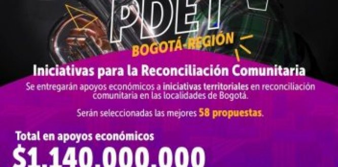 Abierta convocatoria para iniciativas PDET Bosa es territorio PDET