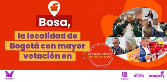 BOSA LOGRÓ LA MAYOR VOTACIÓN EN BOGOTÁ DE PRESUPUESTOS PARTICIPATIVOS 