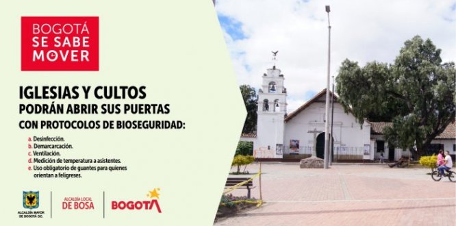 Reapertura de las iglesias y cultos religiosos en Bogotá
