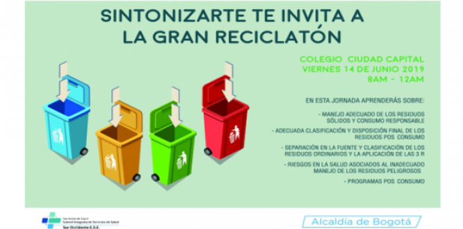 En colegio de Bosa se desarrollará gran reciclatón