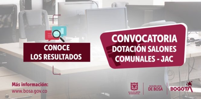 Resultados dotaciones salones de las Juntas de Acción Comunal