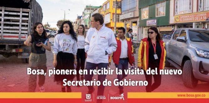 Bosa, pionera en recibir la visita del nuevo  Secretario de Gobierno