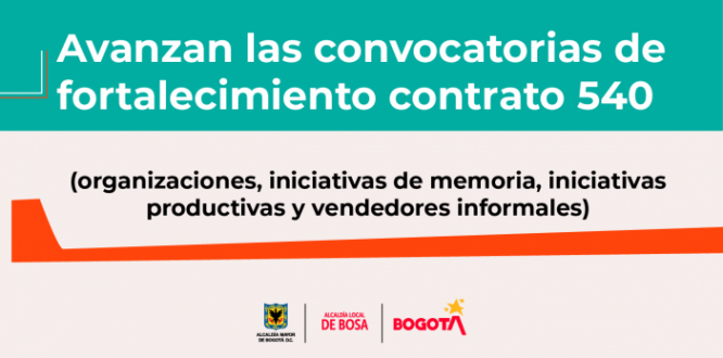Avanzan las convocatorias de fortalecimiento contrato 540