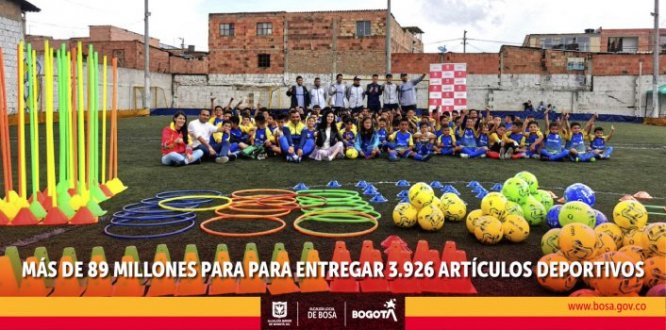 Destinamos más de 89 millones para dotar con elementos a 14 escuelas y clubes deportivos de Bosa
