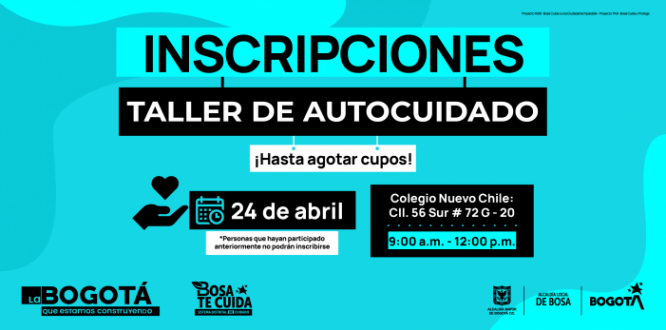 En el marco de la estrategia del “Sistema Distrital de Cuidado”, los  cuidadores y las cuidadoras de personas con discapacidad, tendrán la oportunidad de acceder a talleres y espacios de formación y autocuidado, en la localidad de Bosa.