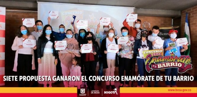 SIETE PROPUESTA GANARON EL CONCURSO ENAMÓRATE DE TU BARRIO Se postularon 39 iniciativas para mejorar el entorno comunitario.
