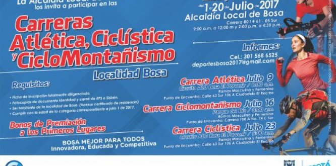 carreras ciclística y atlética Bosa