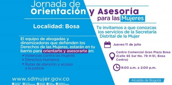 Jornada de orientación y asesoría para mujeres