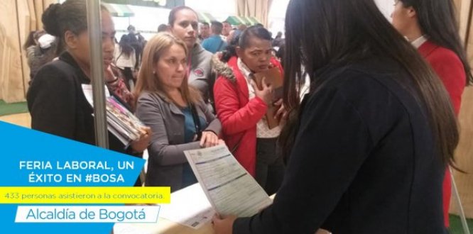 Feria laboral, un éxito en Bosa