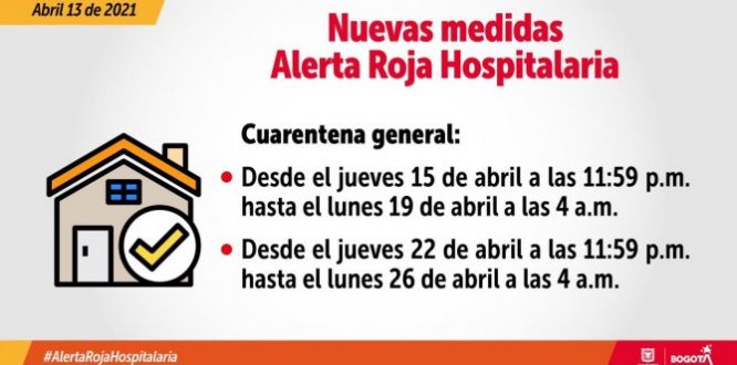 Conozca las nuevas medidas por la Alerta Roja Hospitalaria en Bogotá