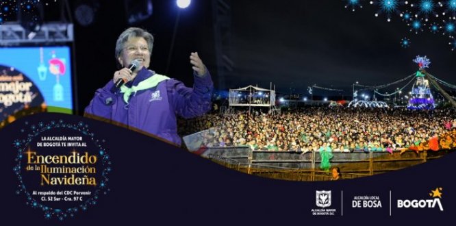 Más de 6000 personas llegaron al Parque El Porvenir en Bosa a encender el alumbrado navideño