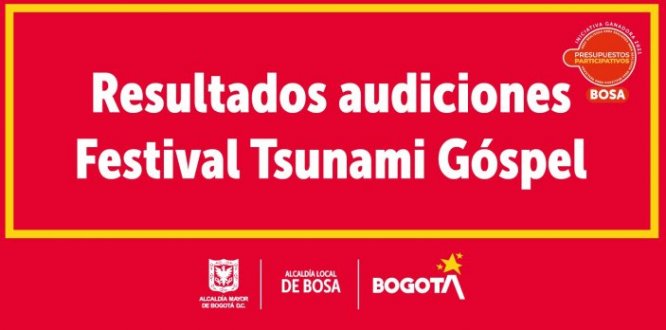 Resultados audiciones Festival Tsunami Góspel 