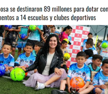 En Bosa se destinaron 89 millones para dotar con elementos a 14 escuelas y clubes deportivos