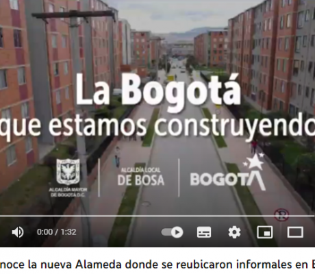 En video la nueva Alameda donde se reubicaron 51 vendedores informales en Bosa