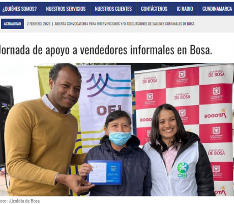 Jornada de apoyo a vendedores informales en Bosa.