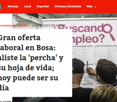 Gran oferta laboral en Bosa: aliste la 'percha' y su hoja de vida; hoy puede ser su día