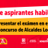 Lista de aspirantes habilitados para presentar el exámen en el marco del concurso de Alcaldes Locales